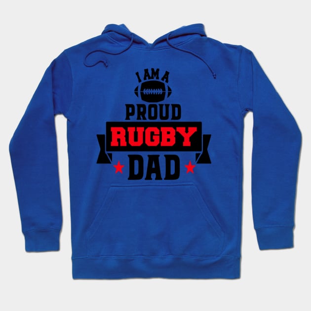 Proud Rugby Dad Hoodie by DragonTees